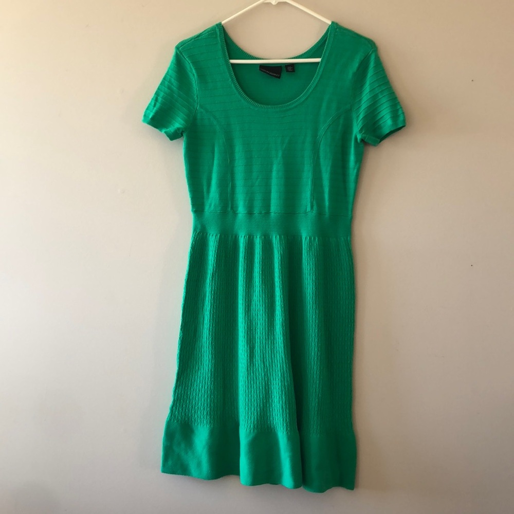 green cotton dress